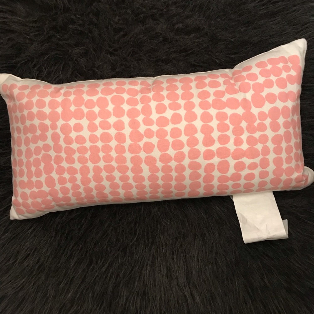 Kate Spade Pink and White Accent Pillow
